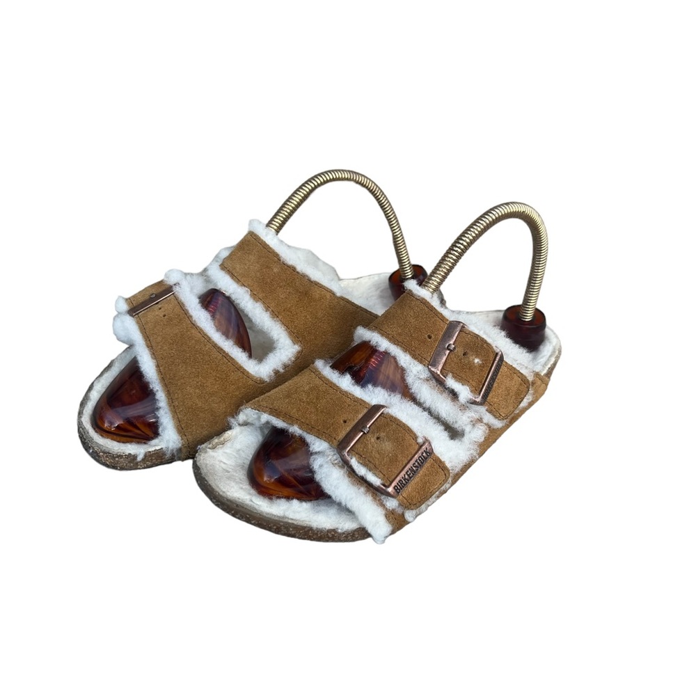 Birkenstock Arizona Serling Beige Suede Kids Boys Size 33 EU 2 US EUC Summer